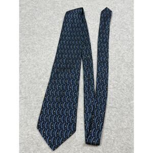 Allea For Nordstroms Blue Printed Silk Neck Tie